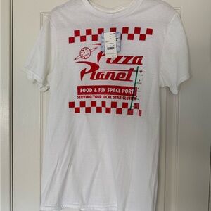 Pizza Planet White and Red Men's T-Shirt